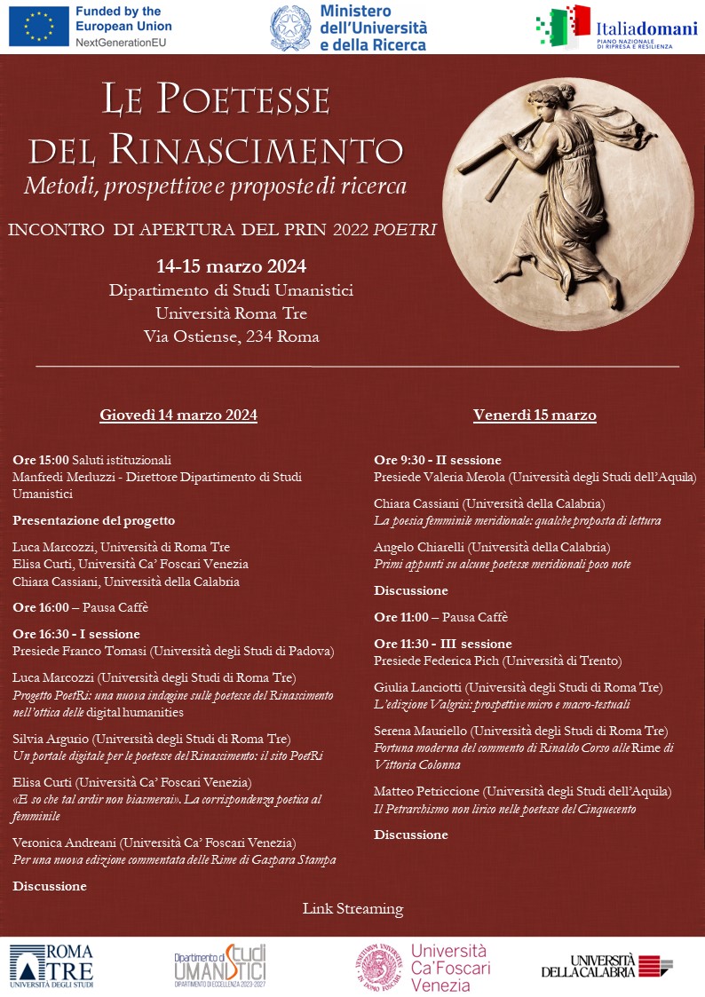 Le poetesse del Rinascimento. Metodi, prospettive e proposte di ricerca ...