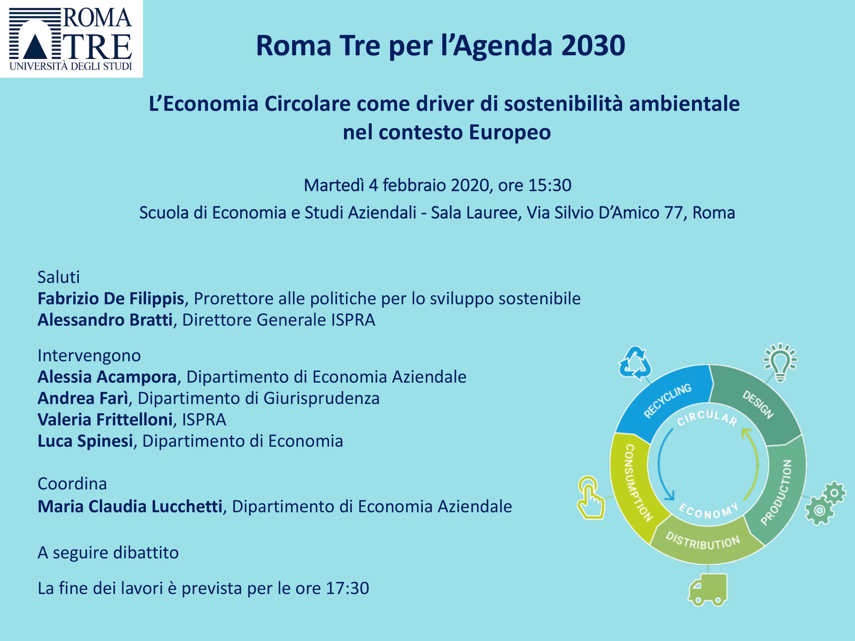 Roma Tre per l’Agenda 2030 – Seminario: L’Economia Circolare come ...