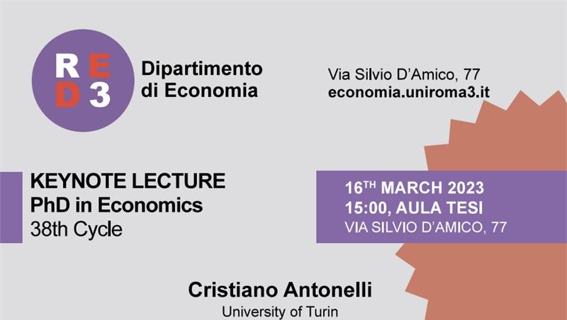 Keynote lecture del Dottorato in Economia XXXVIII Ciclo