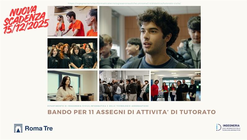 Bando di tutorato per 11 assegni A.A. 2025-2026