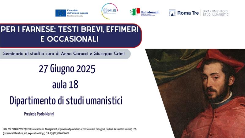Per i Farnese: testi brevi, effimeri e occasionali