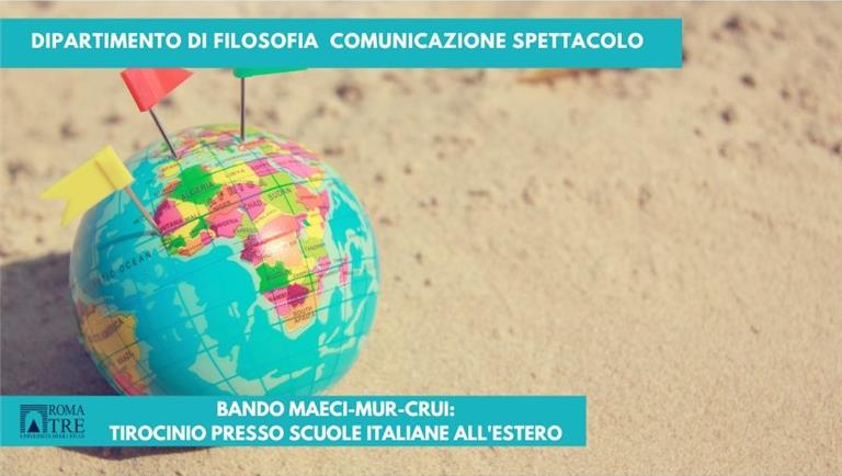 Bando MAECI-MUR-CRUI: tirocinio presso scuole italiane all'estero
