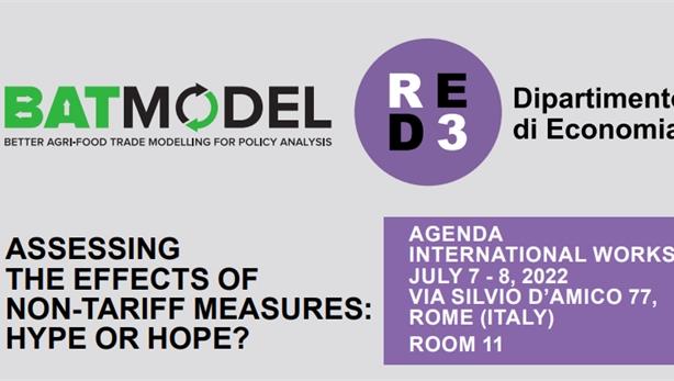  Workshop “Assessing the Effects of Non-Tariff Measures: Hype or Hope?” 7 e 8 luglio 2022