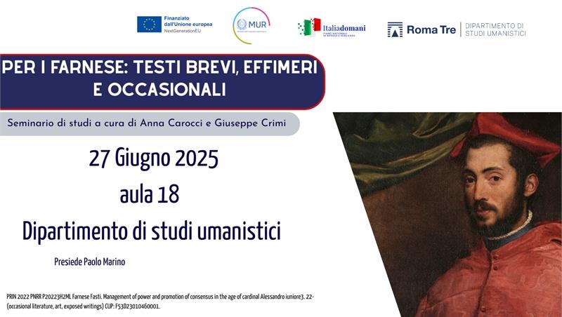 Per i Farnese: testi brevi, effimeri e occasionali