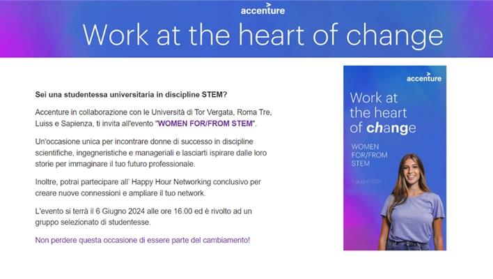 Women for/from STEM con Accenture