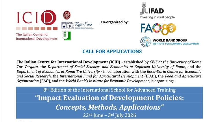 International School for Advanced Training “Impact Evaluation of Development Policies”