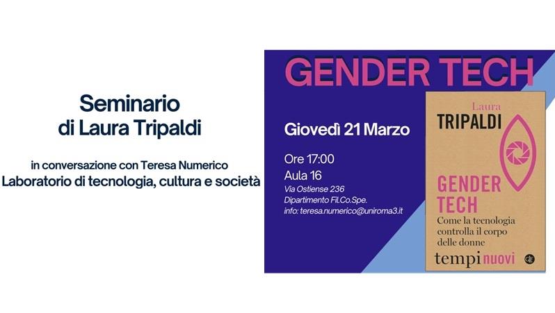 Seminario discussione del libro Gender Tech con Laura Tripaldi