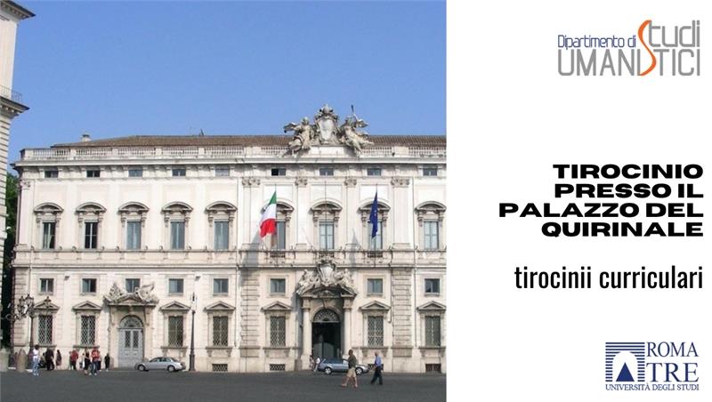 Bando 2023 Tirocinio Palazzo del Quirinale