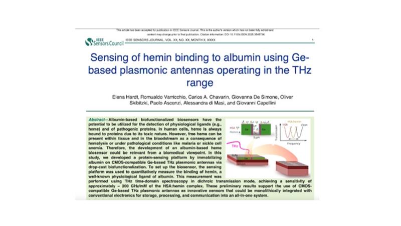 La collaborazione scientifica tra l'IHP e il Dipartimento di Scienze ha ottenuto un nuovo successo!