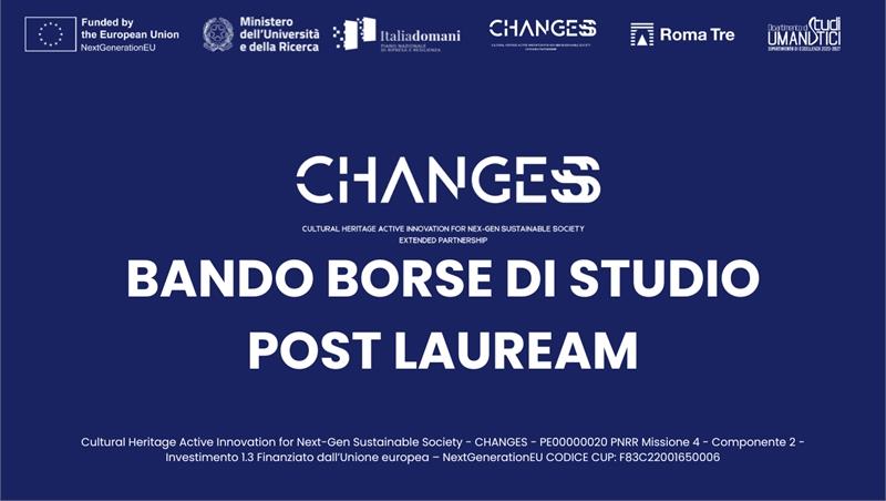CHANGES. Bando borse di studio post lauream