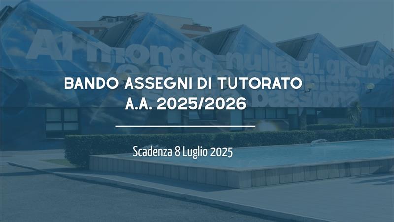 Bando Assegni di tutorato a.a.  2025/2026
