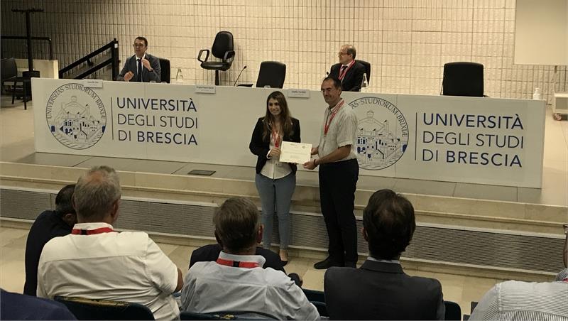 La dottoranda Giorgia Fiori riceve il Best Poster Award alla conferenza IMEKO TC4 2022