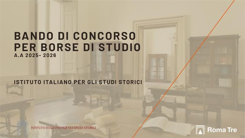 Bando di concorso Istituto italiano per gli studi storici per borse di studio a. a. 2025-2026