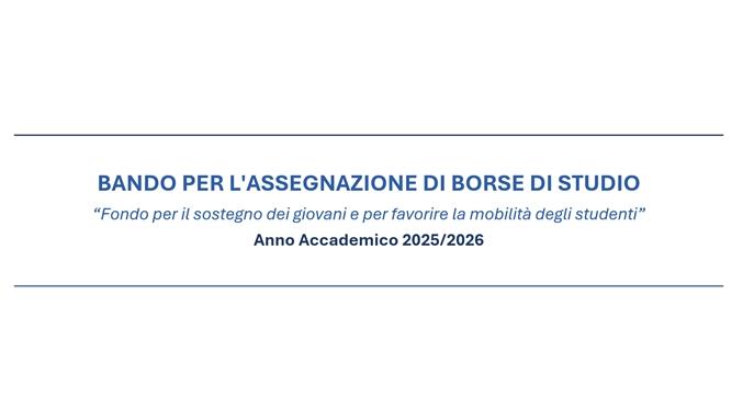 Borse di studio a favore di studentesse e studenti regolarmente iscritti ai corsi di studio del Dipartimento | a.a. 2025-2026