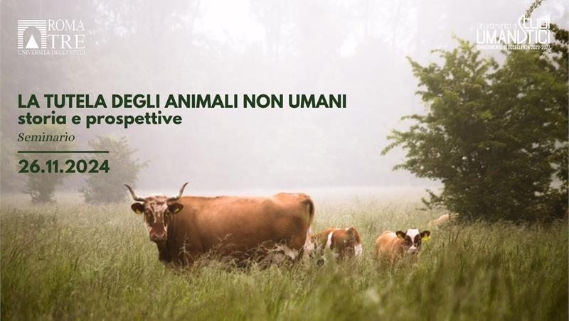 La tutela degli animali non umani: storia e prospettive. Seminario