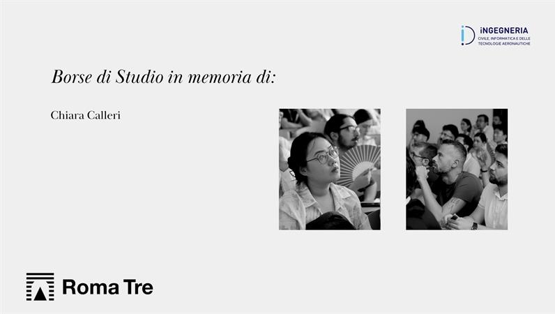 Borse di studio in memoria di Chiara Calleri 