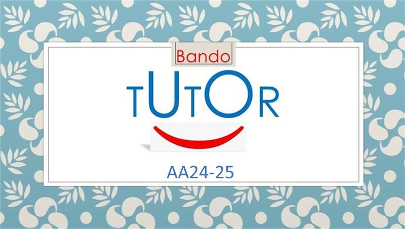 Bando (N°6) per attività di tutorato AA24-25