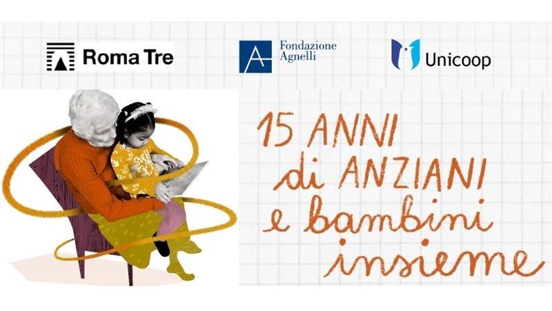 15 anni di anziani e bambini insieme