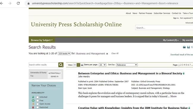Acquisiti in accesso permanente 41 ebooks  Oxford Scholarship Online