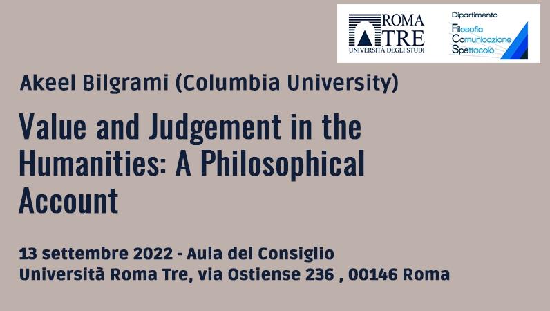 Value and Judgement in the Humanities: A Philosophical Account