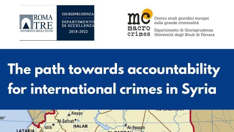 Webinar: The path towards accountability for international crimes in Syria