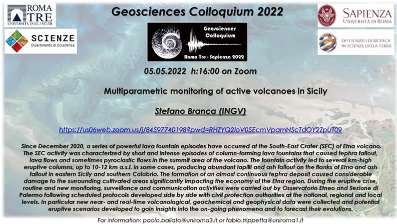 Seminar: Multiparametric monitoring of active volcanoes in Sicily