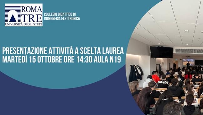 Presentazione attività a scelta Laurea