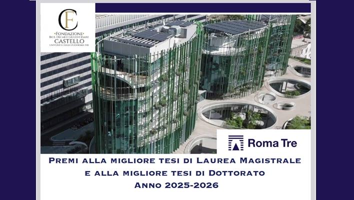 Premi alla migliore tesi di Laurea Magistrale e alla migliore tesi di Dottorato