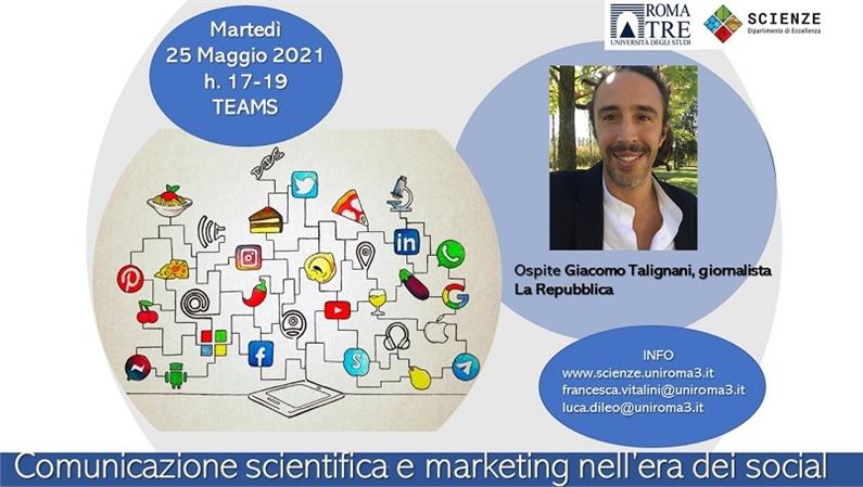 Giacomo Talignani, giornalista la Repubblica, ospite del Dipartimento di Scienze