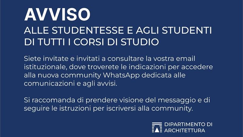 Community WhatsApp di Dipartimento