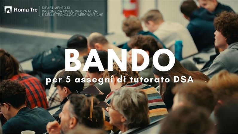 Bando per 5 assegni di tutorato a supporto Disabilità/DSA