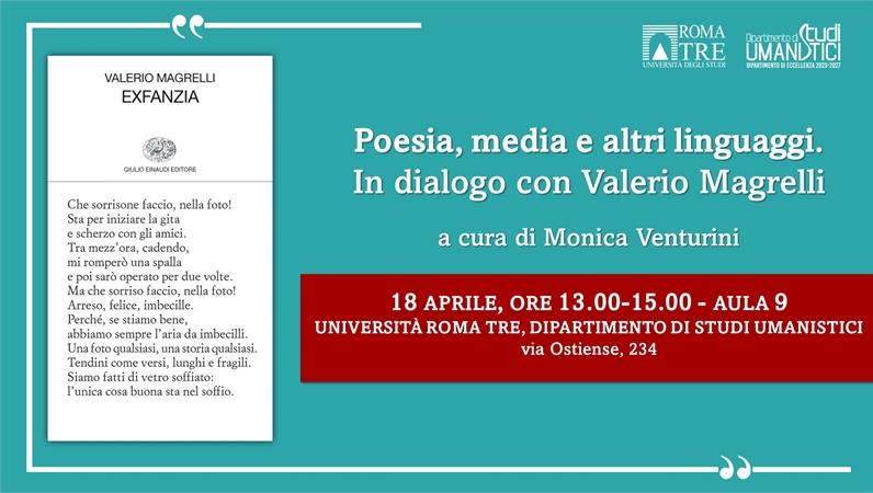 Poesia, media e altri linguaggi. In dialogo con Valerio Magrelli