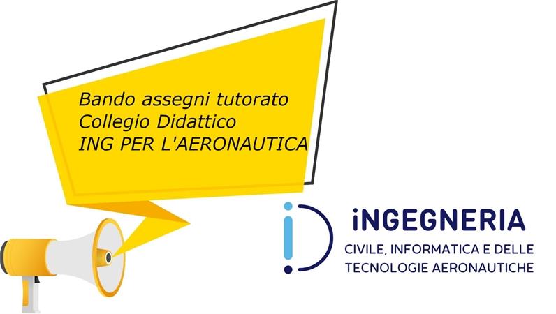 Bando per Assegni di Turorato per il CD Ingegneria per l'Aeronautica