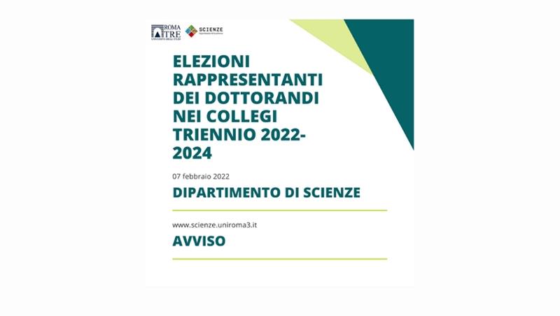 Elezioni rappresentanti dei dottorandi nei Collegi  triennio 2022-2024