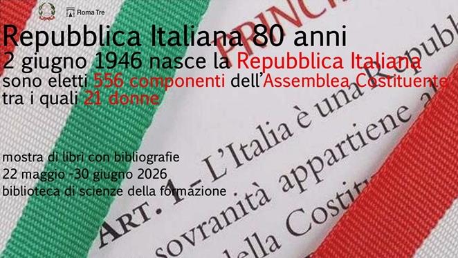 2 giugno 1946 – 2026 Repubblica Italiana 80 anni e Assemblea costituente