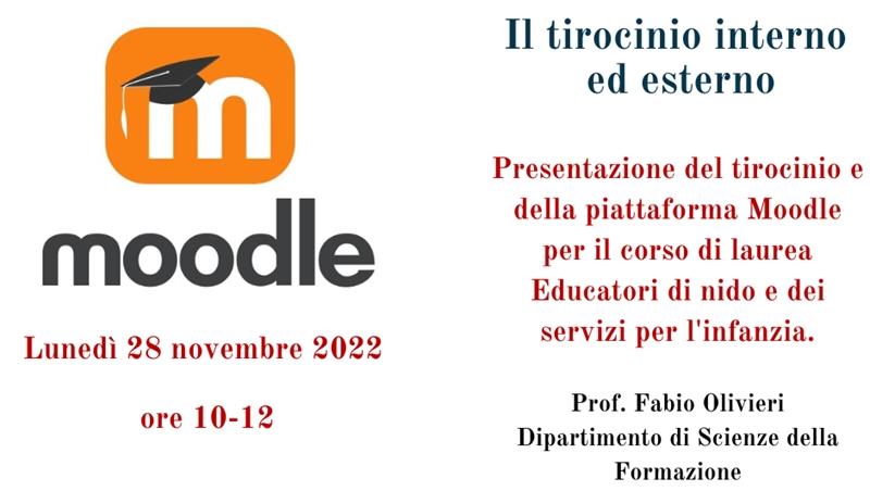 presentazione del Tirocinio e della piattaforma Moodle per il corso di laurea Educatori di nido e dei servizi per l'infanzia