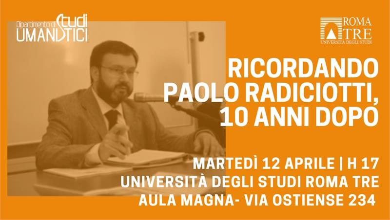 Ricordando Paolo Radiciotti, dieci anni dopo. Concerto in Aula Magna