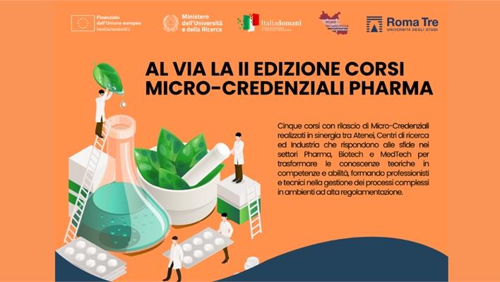 Presentazione Corsi Micro-Credenziali Pharma a Roma Tre