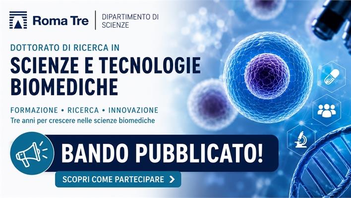 Bando di Dottorato in Scienze e Tecnologie Biomediche 42° Ciclo, 2027-2029