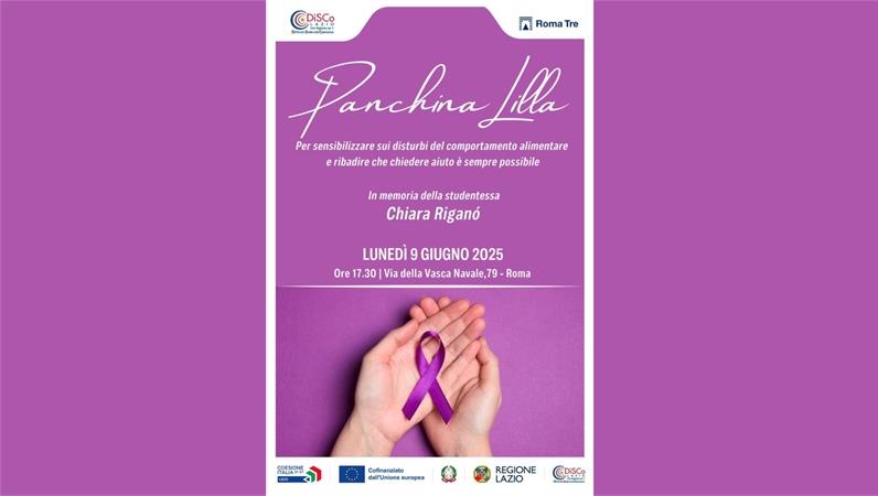 Panchina Lilla – Per sensibilizzare sui disturbi del comportamento alimentare