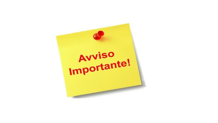 AVVISO - chiusura sezione Architettura