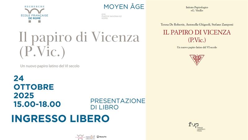Il papiro di Vicenza (P.Vic.) Un nuovo papiro latino del VI secolo - École française de Rome