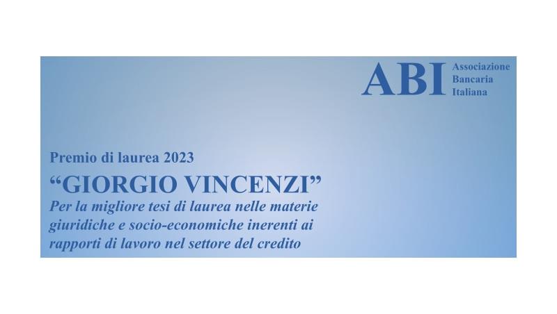 Premio di laurea 2023 Giorgio Vincenzi