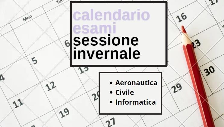 Calendario esami sessione invernale