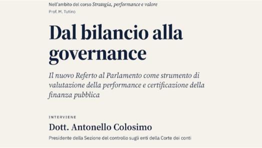 Seminario | Dal bilancio alla governance