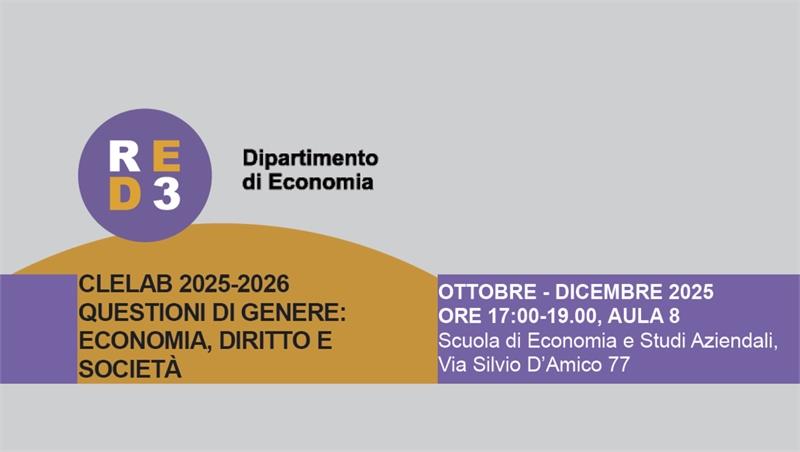 CLELAB 2025-2026: Questioni di genere, Economia, Diritto e Società