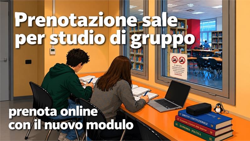 Nuova procedura per la prenotazione delle sale studio