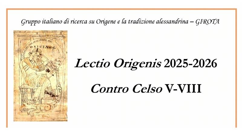  Lectio Origenis 2025–2026 – Terzo appuntamento del ciclo