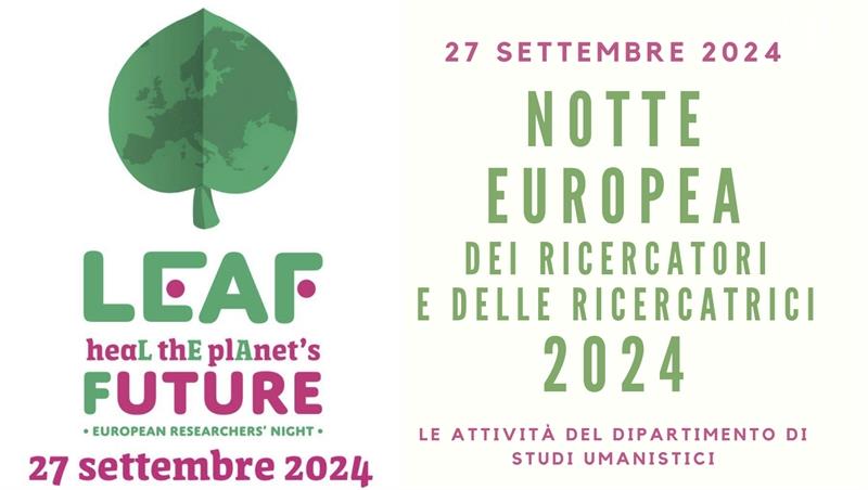 Notte Europea dei Ricercatori e delle Ricercatrici 2024. Le attività del Dipartimento di Studi Umanistici