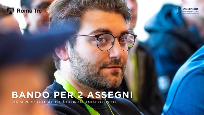 Bando di tutorato per 2 assegni per attività di orientamento e PCTO A. A. 2025/2026